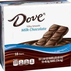 Chocolate<Dove Milk Chocolate Candy Bar, 1.44 oz., 18 (209-00468)