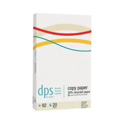 New DPS by Staples 30% Recycled 8.5" x 14" Multipurpose Paper, 20 lb., 92 Brightness, 5000/Carton Multipurpose Paper