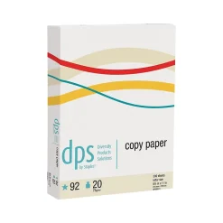 DPS by Staples Copy Paper, 8.5" x 11", 20 lbs., White, 500 Sheets/Ream, 10 Reams/Carton (DPS08511) Copy Paper