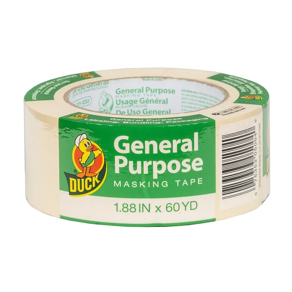 Duck Masking Tape, 1.88" x 60 yds., Beige (394700)* Masking Tape