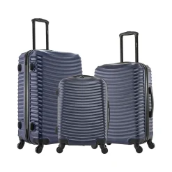 DUKAP Adly 3-Piece Hardside Spinner Luggage Set, (DKADLSML-BLU)