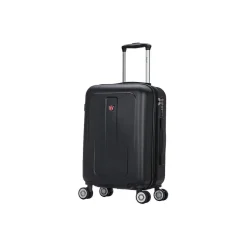 DUKAP Crypto 19.75" Hardside Carry-On Suitcase, 4-Wheeled Spinner, TSA Checkpoint Friendly, Black (DKCRY00S-BLK)