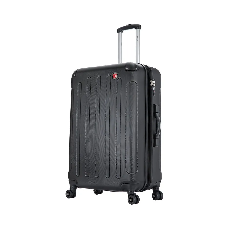 DUKAP Intely 28" Hardside Suitcase, 4-Wheeled Spinner, TSA Checkpoint Friendly, Black (DKINT00M-BLK)