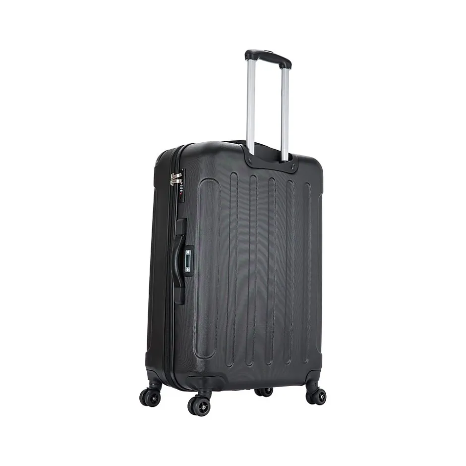 DUKAP Intely 28" Hardside Suitcase, 4-Wheeled Spinner, TSA Checkpoint Friendly, Black (DKINT00M-BLK)