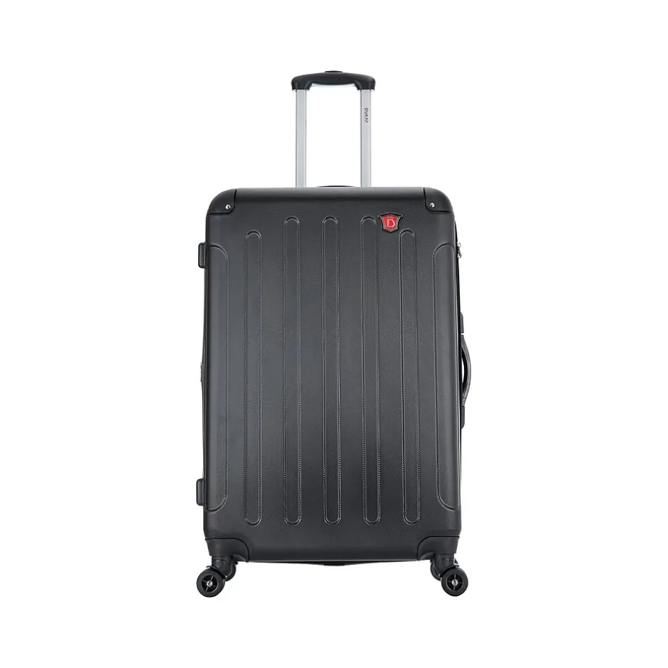 DUKAP Intely 28" Hardside Suitcase, 4-Wheeled Spinner, TSA Checkpoint Friendly, Black (DKINT00M-BLK)