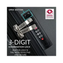 DUKAP Intely 2-Piece Hardside Spinner Luggage Set, TSA Checkpoint Friendly, (DKINT0SM-WIN)