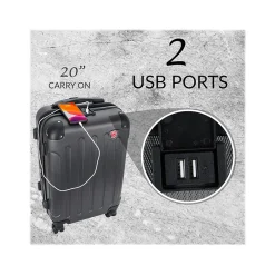 DUKAP Intely 2-Piece Hardside Spinner Luggage Set, TSA Checkpoint Friendly, (DKINT0SM-WIN)