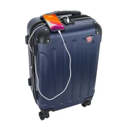 DUKAP Intely 2-Piece Hardside Spinner Luggage Set, TSA Checkpoint Friendly, (DKINT0SM-BLU)