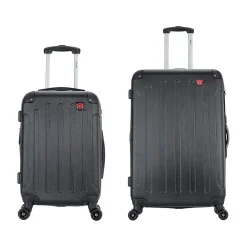 DUKAP Intely 2-Piece Hardside Spinner Luggage Set, TSA Checkpoint Friendly, (DKINT0SM-BLK)