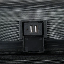 DUKAP Intely 2-Piece Hardside Spinner Luggage Set, TSA Checkpoint Friendly, (DKINT0SM-BLK)