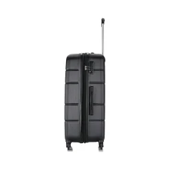 DUKAP Rodez 3-Piece Hardside Spinner Luggage Set, TSA Checkpoint Friendly, (DKRODSML-BLK)