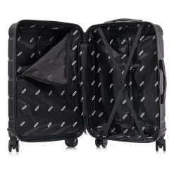 DUKAP Sense 3-Piece Hardside Spinner Luggage Set, (DKSENSML-BLK)