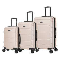 DUKAP Sense 3-Piece Hardside Spinner Luggage Set, (DKSENSML-CHA)