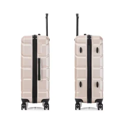 DUKAP Sense 3-Piece Hardside Spinner Luggage Set, (DKSENSML-CHA)