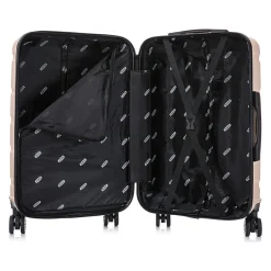 DUKAP Sense 3-Piece Hardside Spinner Luggage Set, (DKSENSML-CHA)