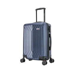 DUKAP Stratos 20" Hardside Carry-On Suitcase, 4-Wheeled Spinner, TSA Checkpoint Friendly, Blue (DKSTR00S-BLU)