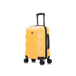 DUKAP Zonix 20" Hardside Carry-On Suitcase, 4-Wheeled Spinner, Mustard (DKZON00S-MUS)