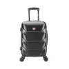 DUKAP Zonix 20" Hardside Carry-On Suitcase, 4-Wheeled Spinner, Black (DKZON00S-BLK)