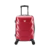 DUKAP Zonix 20" Hardside Carry-On Suitcase, 4-Wheeled Spinner, Wine (DKZON00S-WIN)