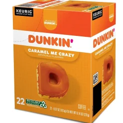 Keurig K-Cups<Dunkin' Caramel Me Crazy Coffee Keurig® K-Cup® Pods, Medium Roast, 22/Box (5000364900)