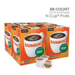 Keurig K-Cups<Dunkin' Decaf Coffee Keurig® K-Cup® Pods, Medium Roast, 88/Carton (400846)