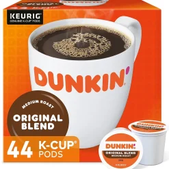 Keurig K-Cups<Dunkin' Original Blend Coffee Keurig® K-Cup® Pods, Medium Roast, 44/Box (006933)