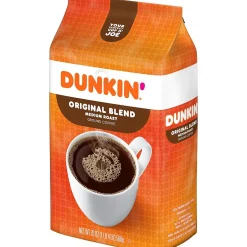 Coffee<Dunkin' Original Blend Ground Coffee, Medium Roast, 18 oz. (SMU01641)