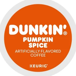 Keurig K-Cups<Dunkin' Pumpkin Spice Coffee Keurig® K-Cup® Pods, Light Roast, 22/Box (5000202812)