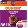 Keurig K-Cups<Dunkin' Turtle Love Coffee, Keurig K-Cup Pod, Dark Roast, 22/Box, 4 Boxes/Carton (5000367615CT)