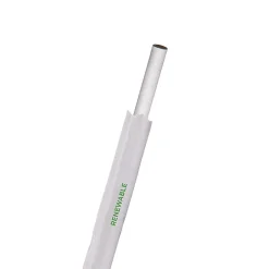 Filters, Stirrers & Straws<Eco-Products Eco Products 7.75" Jumbo Paper Straw, Wrapped, White, 8mm Diameter, 2400/CT (EP-STP78-WHT)