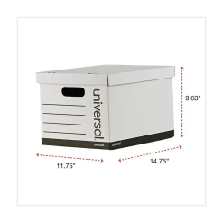 Universal Economy Boxes, 12 x 15 x 9 7/8, White, 10/Carton Sale