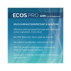 ECOS PRO Multi-Purpose Disinfectant & Sanitizer, Fresh Citrus Scent, 32 Fl. Oz. (PL9635/06)