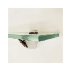 Glass Mounted Wall Shelf, 18", Clear (191832) Shelving