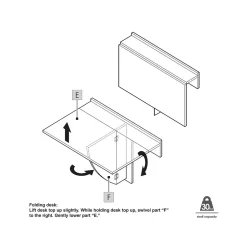 Hot MDF Mounted Desk Shelf, 30