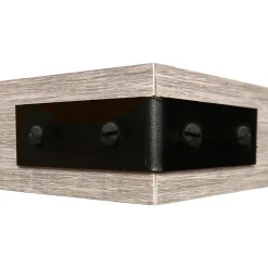Outlet MDF Mounted Shelf with Metal Corners, Oak (9602068E) Shelving