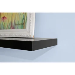 Discount Slim MDF Mounted Shelf, 48", Black (9084674) Shelving