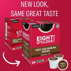 Keurig K-Cups<Eight O'Clock Colombian Coffee Keurig® K-Cup® Pods, Medium Roast, 24/Box (6407)