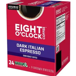 Keurig K-Cups<Eight O'Clock Dark Italian Espresso Keurig® K-Cup® Pods, Dark Roast, 24/Box (6408)