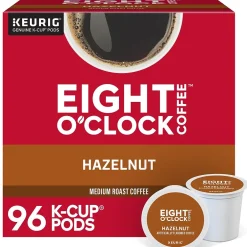 Keurig K-Cups<Eight O'Clock Hazelnut Coffee Keurig® K-Cup® Pods, Medium Roast, 96/Carton (64060)