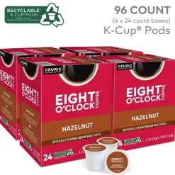 Keurig K-Cups<Eight O'Clock Hazelnut Coffee Keurig® K-Cup® Pods, Medium Roast, 96/Carton (64060)