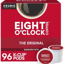 Keurig K-Cups<Eight O'Clock Original Coffee Keurig® K-Cup® Pods, Medium Roast, 96/Carton (64053)