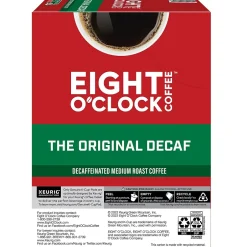 Keurig K-Cups<Eight O'Clock The Original Decaf Coffee, Keurig K-Cup Pod, Medium Roast, 96/Carton (6425CT)