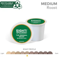 Keurig K-Cups<Eight O'Clock The Original Decaf Coffee, Keurig K-Cup Pod, Medium Roast, 96/Carton (6425CT)