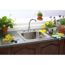Sinks<Elkay Celebrity Stainless Steel 20" x 20" x 10-1/8", Single Bowl Top Mount Laundry Sink (ESE2020101)