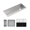 Sinks<Elkay Circuit Chef Single-Bowl Undermount Sink Kit, 20.5" x 45.5" x 10", Stainless Steel, Lustrous Satin (CS45BPK)