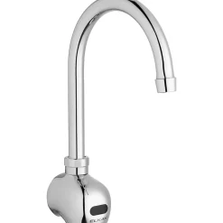 Faucets<Elkay Commercial Touchless Electronic Sensor Scrub/Handwash Battery Powered Wall Mount Faucet Chrome (LKB722C)