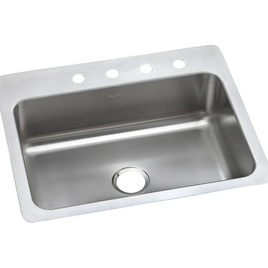 Sinks<Elkay Dayton Stainless Steel 27" x 22" x 8", Single Bowl Dual Mount Sink (DSESR127221)