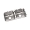 Sinks<Elkay Dayton Stainless Steel 31-3/4" x 18-1/4" x 8", Equal Double Bowl Undermount Sink (DXUH3118)