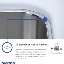 Sinks<Elkay Dayton Stainless Steel 31-3/4" x 18-1/4" x 8", Equal Double Bowl Undermount Sink (DXUH3118)
