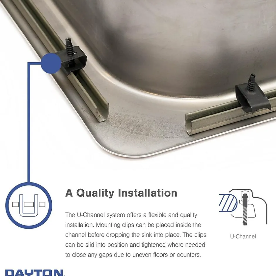 Sinks<Elkay Dayton Stainless Steel 25" x 19" x 6-5/16", Equal Double Bowl Top Mount Sink (D225193)